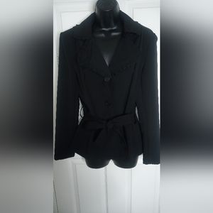 Black suit jacket, buttons and belt by First Option size 10